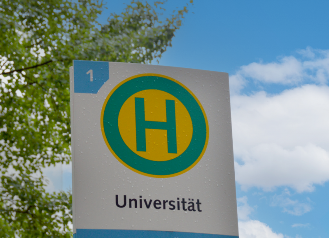 Banner Haltestelle Uni Wuppertal - Uni Wuppertal